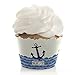 Ahoy - Nautical - Baby Shower or Birthday Party Decorations - Party Cupcake Wrappers - Set of 12