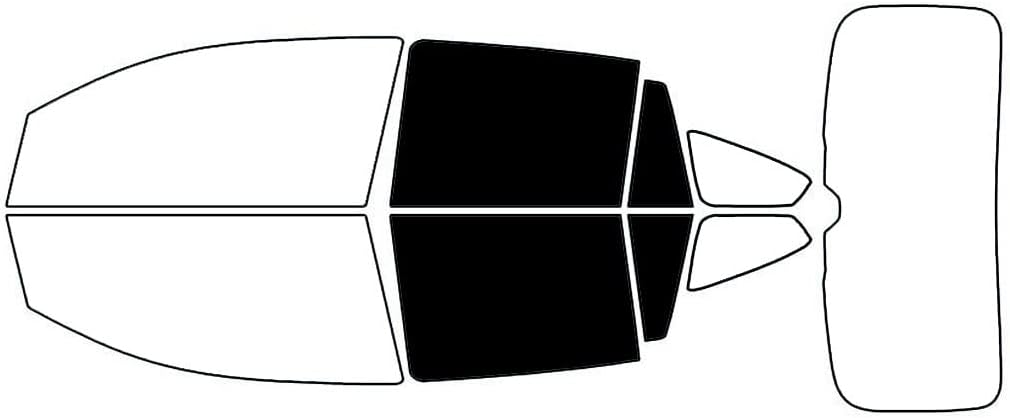 Rvinyl Window Tint Kit Compatible with Dodge Caliber 2007-2012 - Back Precut Kit - 5%