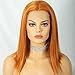 Produktbild Cosswigs Orange Lace Front Wig Realistic Looking Short Bob Yellow Wigs for Women Shoulder Length Heat Resistant Fiber 12inches