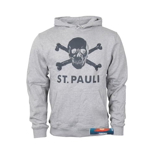 FC St.Pauli Hoodie Herren Totenkopf Kapuzenpullover FCSP Fanartikel + 2xFanergy Traubenzucker