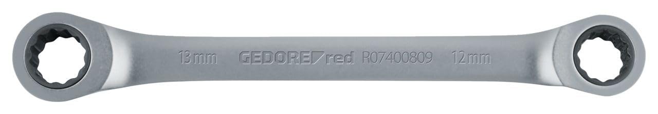 Clé polygonale double à cliquets GEDORE R07401618 pour écrous difficiles