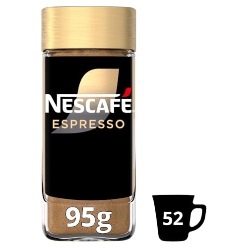 NESCAFÉ Espresso Instant Gold Blend Coffee Rich Crema 100 Percent Arabica Premium Instant Espresso Coffee 95g