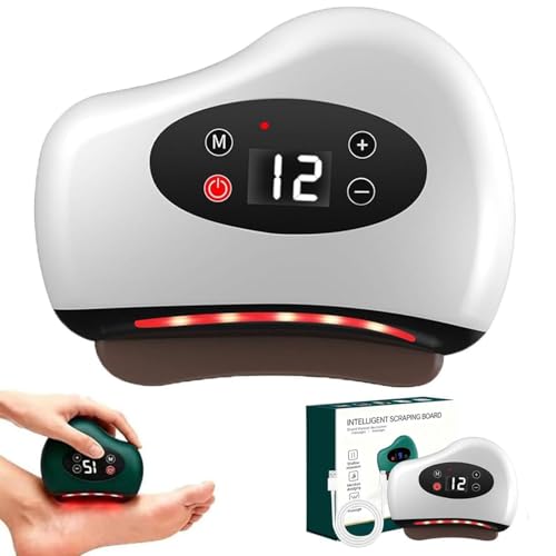 Thermaedge Foot Scraper, Massage Tool for Deep Tissue, Electric Heated Gua Sha Massager, Full Body Anti Cellulite Guasha Scraper for Legs, Back, Face, Neck, Muscle Relaxation & Pain Relief