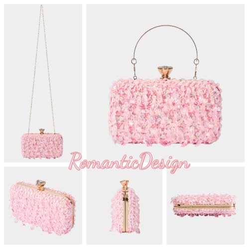 Image of RomanticDesign Women Bling Evening Bag Fashion Embroidered Beaded Sequin Clutch Cocktail Wedding Party Purse