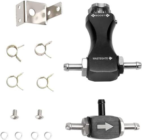 Universal Aluminio Ajustable Turbo Manual Boost Controlador Ajuste Todos los Coches Negro
