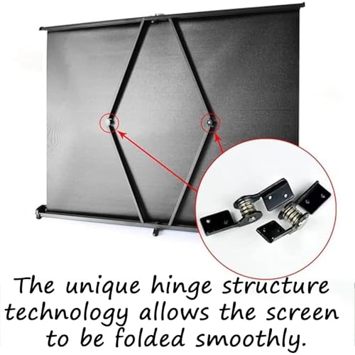 Pantalla de proyección portátil plegable 30in 16:9 con soporte miniatura 3