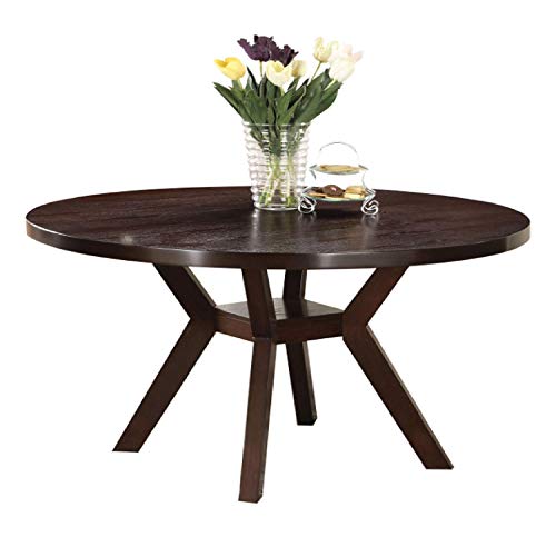 Acme Drake Espresso Round Dining Table, 48-Inch Acme Drake Espresso Round Dining Table, 48-Inch