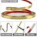QDYMXUN Glossy Gold Peel and Stick PVC Molding Trim, Flexible DIY Wall Accent Strip for Mirror Frame, Cabinet, Edges & Borders and Tiles (394''L x 1.6''W)