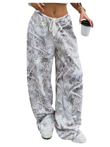 Women's Baggy Sweatpants Drawstring Waist Wide Leg Pants Athletic Running Track Sweat Pants Joggers