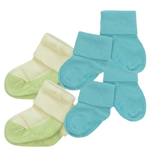 Image of Babysoy Unisex Newborn Baby Gripper Socks – Toddler Boy & Girl Ankle Socks with Grip - Pack of 4s & 6s