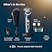 Philips Norelco Shaver i9000 Prestige, Wet & Dry Electric Shaver, Mystic Aqua, SenseIQ Technology, Triple Lift & Cut System, 360 Rotating Dual SteelPrecision Blades, Nose Trimmer, XP9201/88