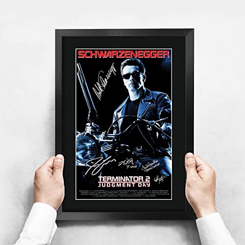 HWC Trading FR A3 Terminator 2 Judgment Day Schwarzenegger Gifts Printed Poster Signed Autograph Picture for Movie Memorabilia Fans - Image 3