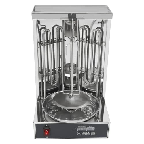 NaMaSyo Vertikaler Dönergrill 220V 3000W Elektrogrill Döner-Vertikal Schaschlik-Grill Vertikalgrill Gyros Grill Einstellbare Temperatur für Döner, Gyros, Schaschlik Kebab – Bild 7