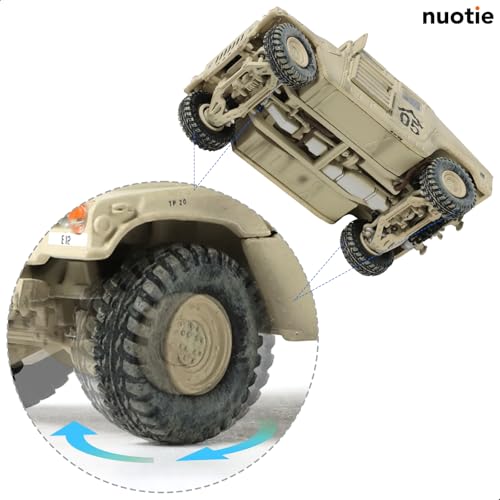 NUOTIE 1/64 Hummer car Model Military Truck Off-Road Vehicle die-cast Metal Model Military Multi-Purpose Armored Vehicle Model Suitable for Adult Collection or Gift (Middle East Painting) - Image 5
