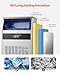 VEVOR Commercial Ice Maker Machine, 160lbs/24H Ice Maker Machine with 66lbs Storage Capacity, 80 Ice Cubes in 15 Minutes, LED Digital Display Freestanding Self-Cleaning for Bar Office Restaurant