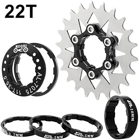 Miniatura 9 de Acero Solo Cassette Cog MTB Engranaje Fijo Bicicleta Bicicleta 22T Adaptador 7-10s Hub Freewheel Lockring Refit Piezas Componente