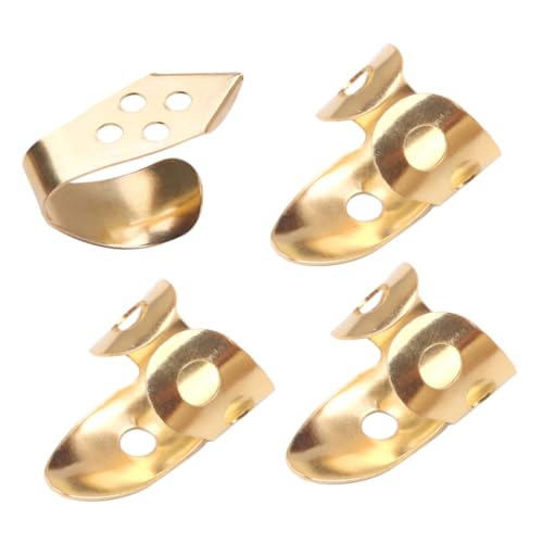 UTHCLO 4 piezas Púas Ajustables para Guitarra y Banjo Diseño Hueco para Mayor Comodidad Protección de...