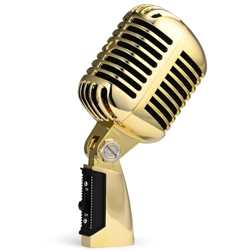 RQG Retro Vintage Microphone, Professional Dynamic Studio Recording Microphone for Singing, Vocal...