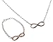 Produktbild Damen Sterlingsilber und Rose Vergoldet Unendlichkeitssymbol Halskette und Armband Set