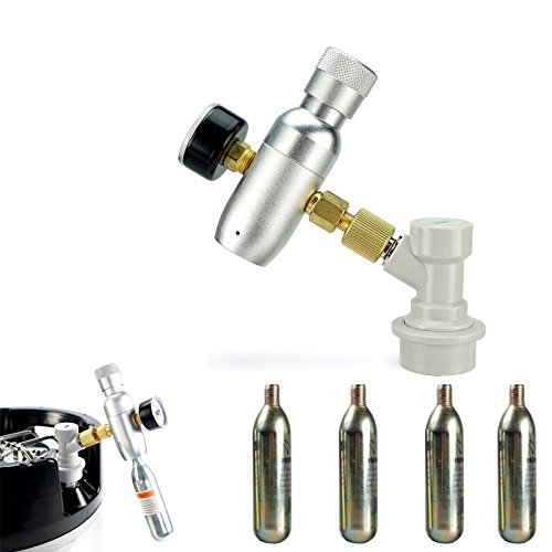 Home Brew - Cargador de CO2 regulado con cartucho de 4 x 16 g de desconexión de gas