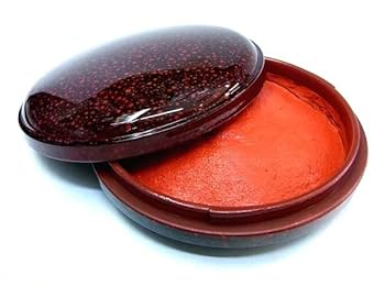 花瓶と朱肉印池 花瓶と朱肉印池