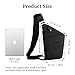 Anti Theft Bag Crossbody Purse-Anti Theft Travel Bag for Women & Men Slim Sling Bag CrossBody with Adjustable Strap (Black Left)