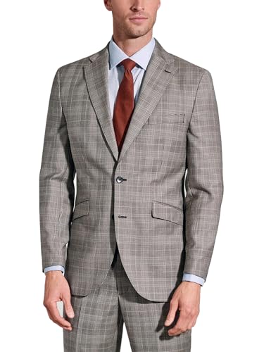 3 Pcs Men's Suit Plaid Single Breasted Slim Check Blazer Business Jacket Vest Pants Tuxedo Set for Wedding Dinner