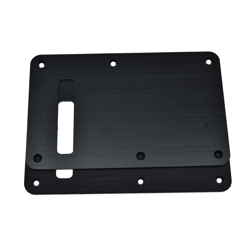 KAISH 6-otworowa metalowa aluminiowa anodowana nowoczesny styl ST Strat płyta tylna Tremolo Trem pokrywa do pusty pasuje do amerykańskiego/meksykańskiego błotnika Strat czarny