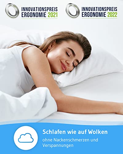 Kopfkissen 80x80 inSPIRO | Gewinner des Innovationspreis Ergonomie 2022 | Bestes ergonomisches Schlafkissen | Geeignet… – Bild 6