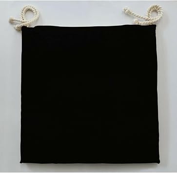 Mer-Tim Garden Balcony Living Room Black Chair Cushion Square Bottom