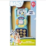 SKYTE Bluey Boombox Sing-Along Toy with Flashing Lights, Microphone, and Songs, Blue (MY FIRST REMOTE CONTROL)