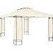 TecTake 800724 Gazebo da Giardino, Eventi Padiglione 390x290x265cm, incl. Elementi d’Angolo Rivestiti in Tessuto - Disponibile in Diversi Colori (Crema | No. 403271)
