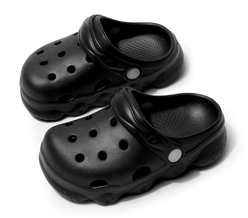 Image of INMINPIN Kids Cute Clogs Cartoon Garden Shoes Boys Girls Slides Slippers Indoor Outdoor Children Water Shower Beach Pool Sandals