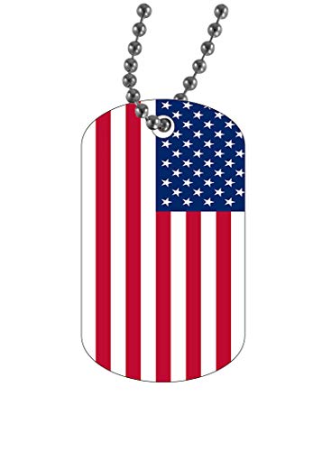 Rogue River Tactical USA Flag Dog Tag Pendant Jewelry Necklace American United States United States US