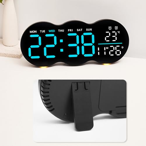 Horloge murale numérique LED idéale pour décorer le salon et le bureau - 4