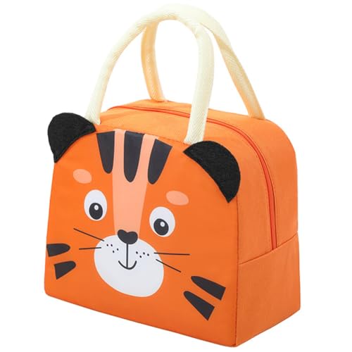 QWEPU Sac Bento école,Sac à Lunch Enfants, Sac à Lunch Isolé, sac à lunch imperméable, Lunch Box Isotherme Portable Sac Isotherme,sac réfrigéré réutilisable pour le déjeuner (orange)