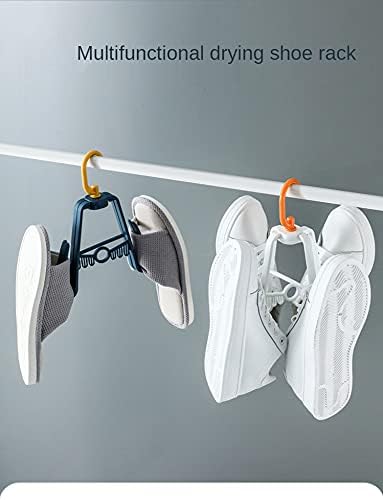 RIDERA Shoe Drying Hanger with Clips | Multi-Purpose Portable Shoe Rack for Balcony | Outdoor and Indoor Use | Space Saving Foldable Design for Sneakers | Shoes & Socks Drying 2
