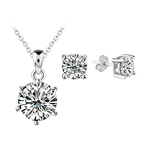 Zirconi AAA in argento S925 Jewelry-Set collana