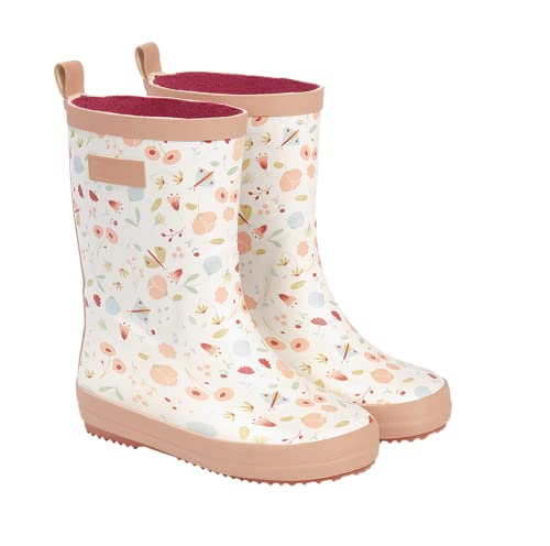 Little Dutch 120242 Gummistiefel/Regenstiefel Flowers & Butterflies/Blumen & Schmetterlinge weiß/rosa (Gr. 22/23)
