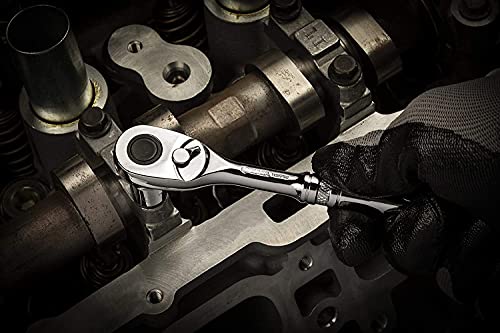 Sata 1/4-Inch Drive 72-Tooth Quick-Release Ratchet With A Teardrop Head, Polished Chrome Finish - St11971U #TOP4