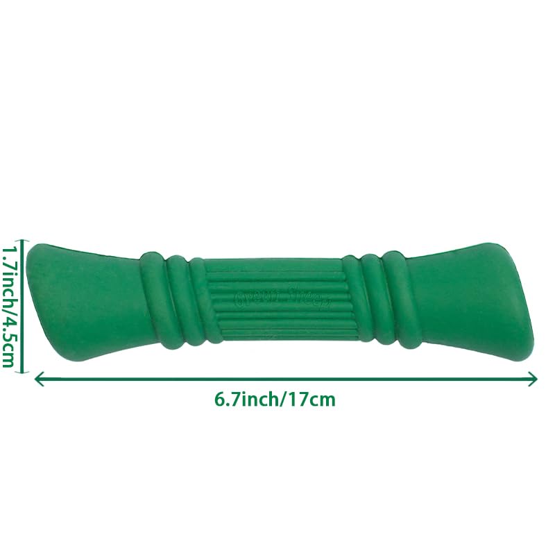 Image of Green Sheep Large Natural Rubber Bone Dog Chew Toy, Tough & Durable Dog Toys for Large Dogs, Keeps Them Busy with Hidden Treats, Medium to Large Breed
