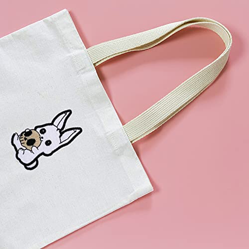 Rabbit Iron On Patches For Clothing Decorations, Easter Goth Punk Rock Halloween Skull Sewing On Embroidered Patch Decor Appliques For Jackets Jeans Dress Bag Hat, Diy Accessories Decoration, White #TOP1