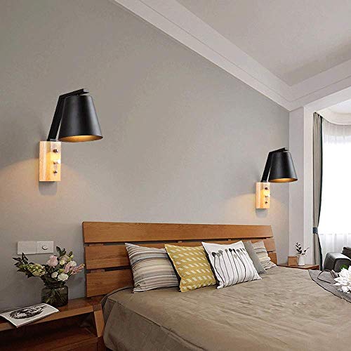 Lámpara de pared LED moderna iluminación interior hogar con rosca de metal E27 3