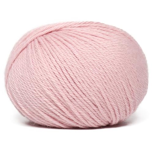 100% Baby Alpaca Yarn Wool Set of 3 Skeins (150 Grams) DK Weight - Made in Peru - Heavenly Soft and Perfect for Knitting and Crocheting (Baby Pink, DK)