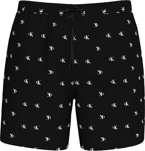 Calvin Klein Medium Drawstring Covered Waistb PCS - Diamond Logo Black Large, Pcs - Diamond Logo Black, M