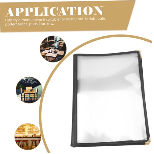 Protège-menu PVC transparent lavable et couverture réutilisable pour dossier de bar