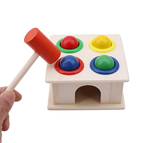 Education Kid Toy Funny Wood Hammering Ball Children Hammer Box Early Gift
