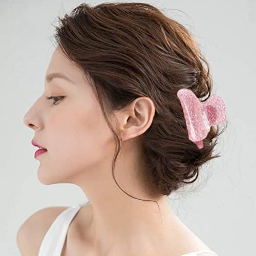 nuoshen 8 pcs Hair Claws Clips, Colors Vintage Acrylic Hair Clamps with Non-Slip Styling Small Hair Jaw Clips Long Thick Fine Hair for Women Girl