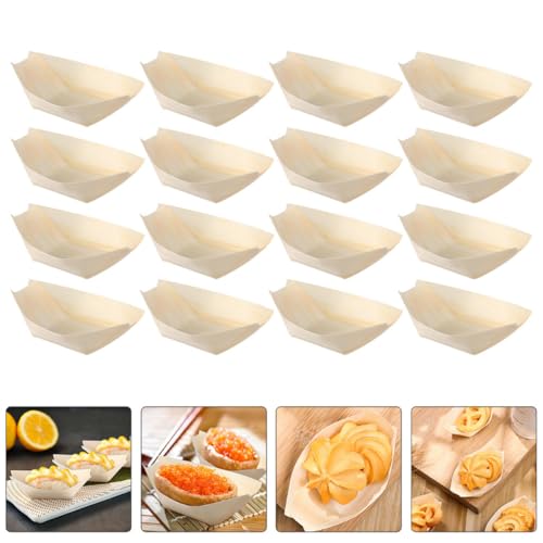 Platos desechables de madera para sushi 250 pcs miniatura 7