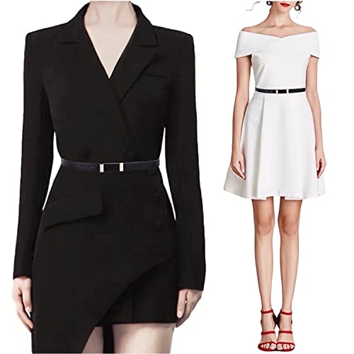 Women's Belt Fashion Premium Ultra Soft Genuine Leather Belts Waist Belt Gold Solid Buckle Waistband3